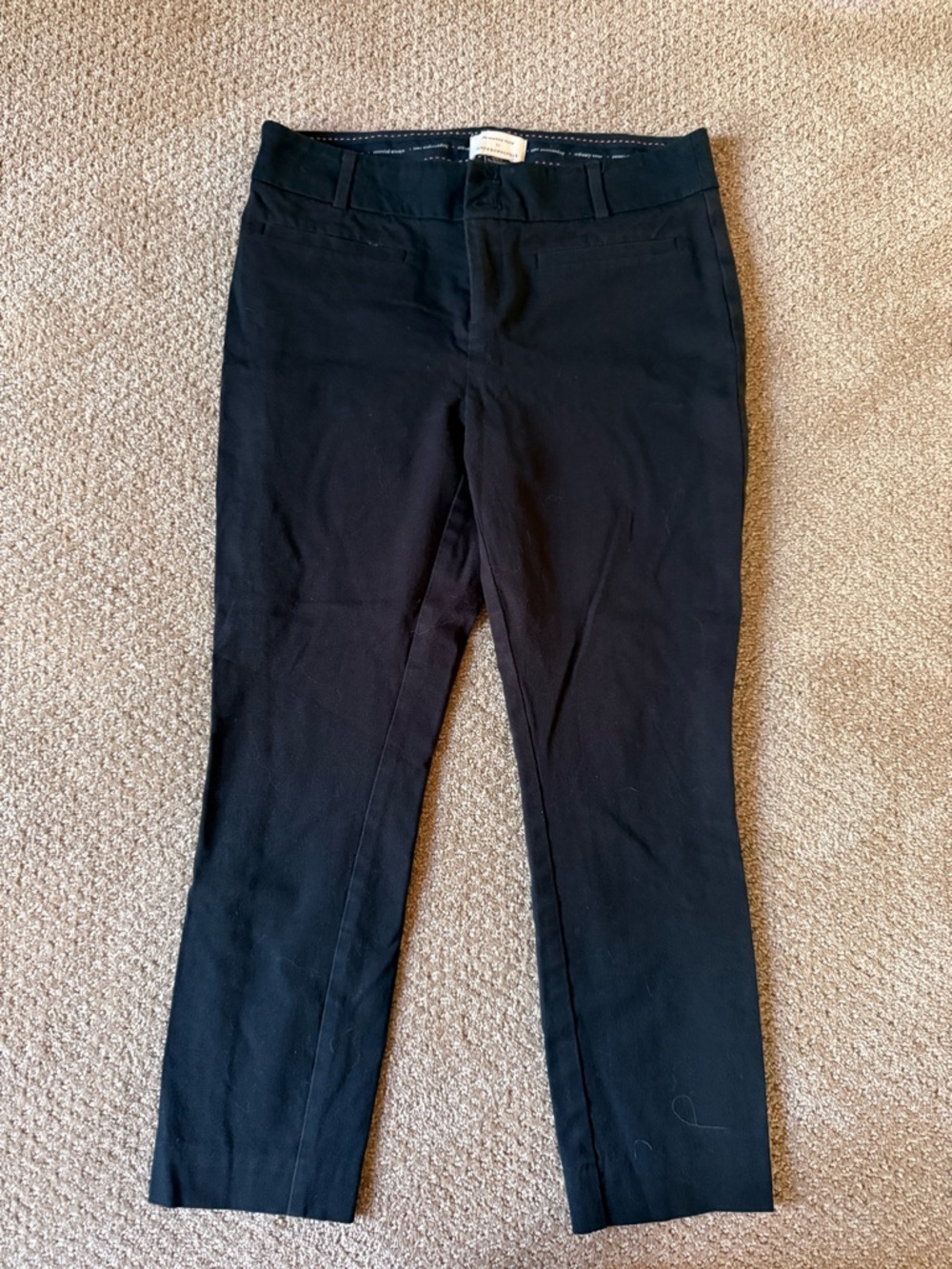 The Essential Slim by Anthropologie Black Cropped Slim Ankle Pants